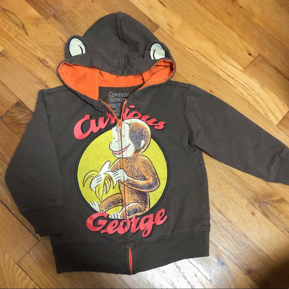 Curious George Zip-up Hoodie 2T